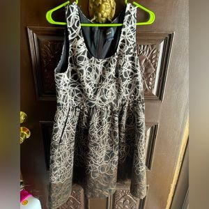 Maeve black and brown a-line dress - 14